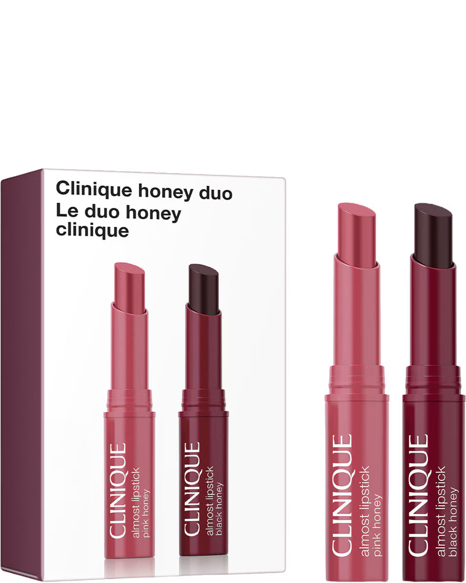 Clinique Almost Lipstick Set Black Honey &amp; Pink Honey