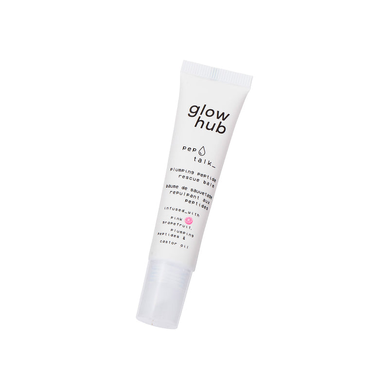 Glow Hub Treatments Pep Talk Plumping Peptide Rescue Balm Balsem Pink Grapefruit + Castor Oil