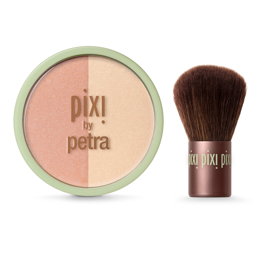 Pixi Cheeks Beauty Blush Duo + Kabuki