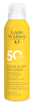 Louis Widmer Suncare Clear & Dry Sun Spray 50 Licht Geparfumeerd