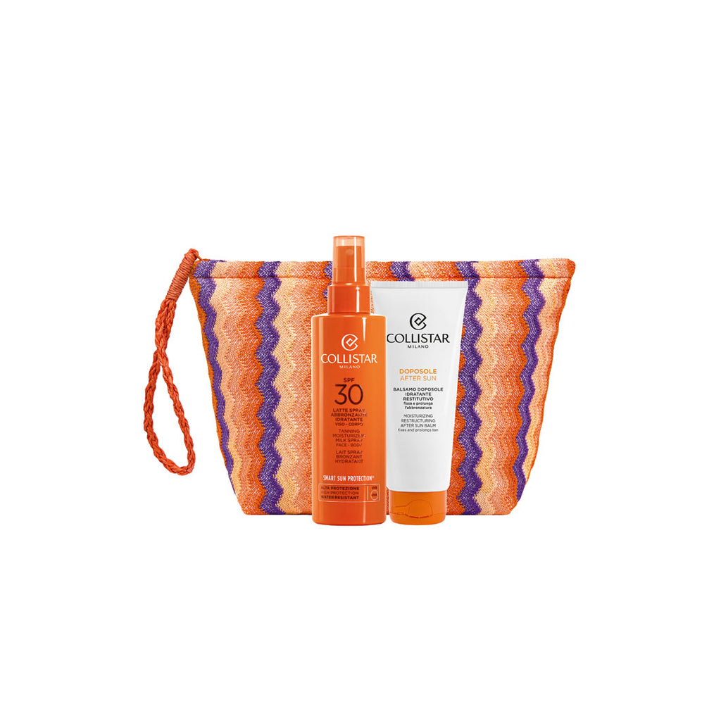 Collistar Sun Kit 2026 - Tanning Milk Spray Spf30 + After Sun Balm + Bag