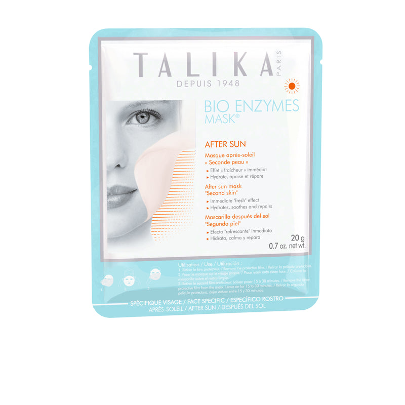 Talika Face Bio Enzymes Mask After Sun ''Second Skin'' Mask Na de Zon