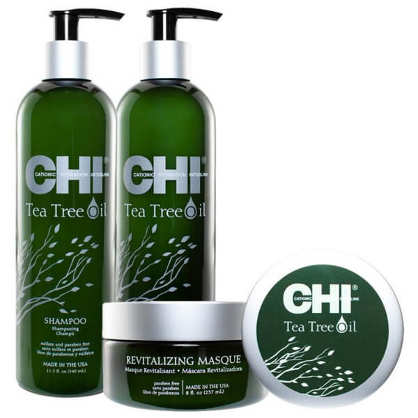 CHI Tea Tree Oil Shampoo + Conditioner + Masker Bundel