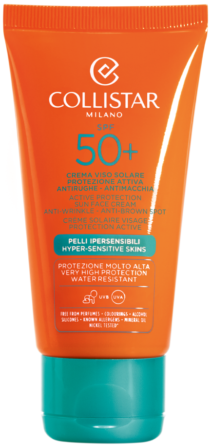Collistar Sun Perfect Tan Active Protecting Tanning Face Cream Crème SPF50+