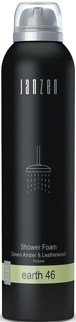 Janzen Earth 46 Shower Foam Mousse Green Amber & Leatherwood